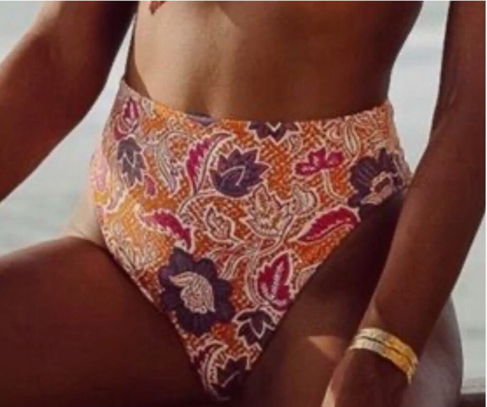 CLEOBELLA Alice High Rise Tropique Bikini Bottoms Size XS NWT